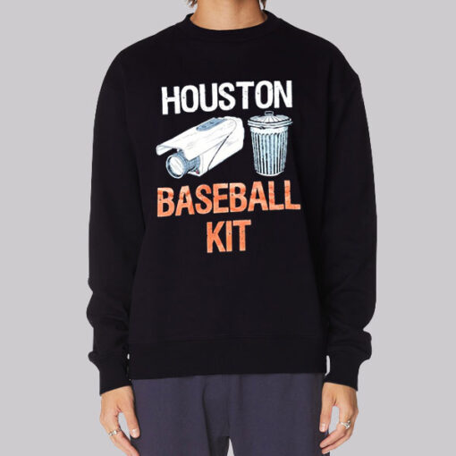 Black Sweatshirt Houston Baseball Kit Trashtros