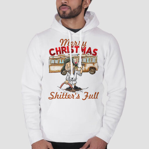 Hoodie White Shitters Full Picture Funny Christmas