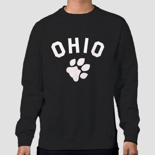 Sweatshirt Black Funny Inspired Paw Ohio