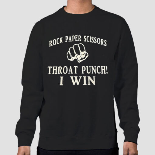 Sweatshirt Black Rock Paper Scissors 1in Punch