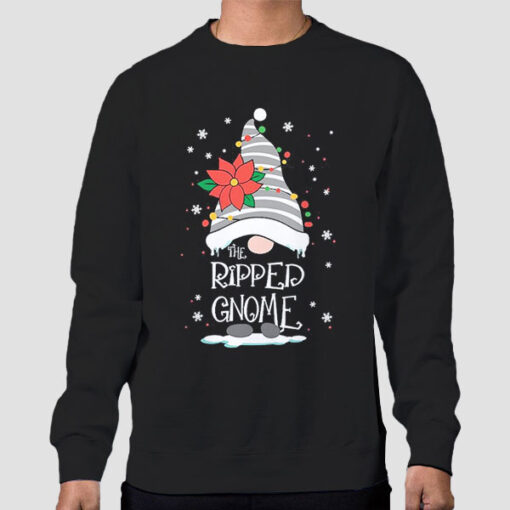 Sweatshirt Black The Ripped Gnome Christmas