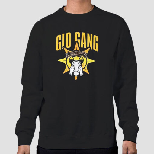 Sweatshirt Black Vintage Logo Mascot Glo Gang