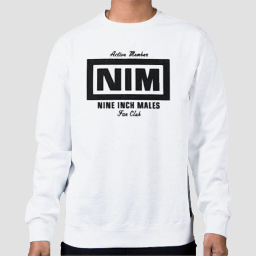 Sweatshirt White Classic NIM Nine Inch Males