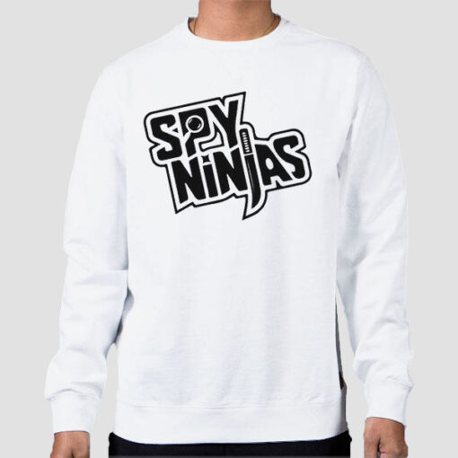 Sweatshirt White Inspired Logo Spy Ninja