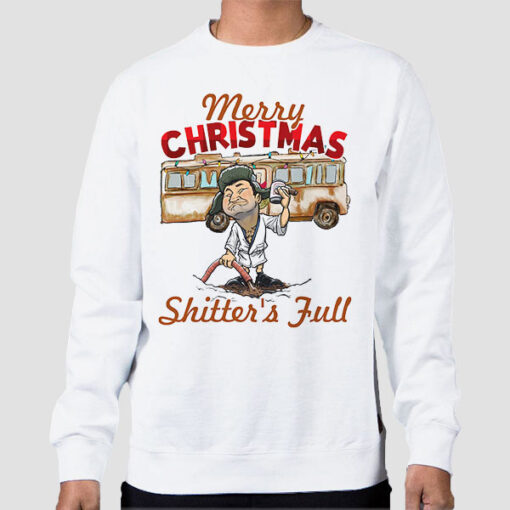 Sweatshirt White Shitters Full Picture Funny Christmas