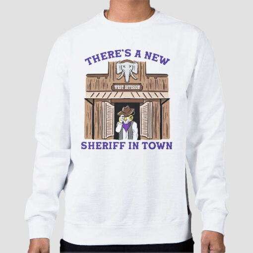 Sweatshirt White Tiger There's a New Sheriff