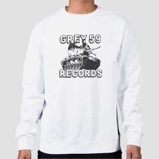 Sweatshirt White Vtg Tank Grey g59 Records Merch