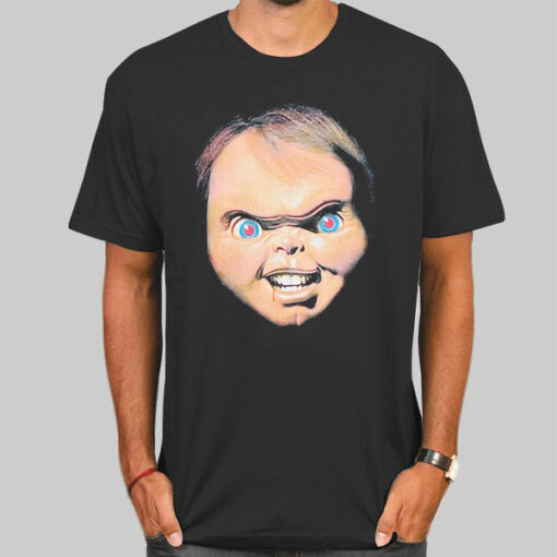 Chucky Face Filter Horror Silkscreen Shirt