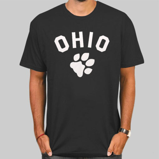 T Shirt Black Funny Inspired Paw Ohio