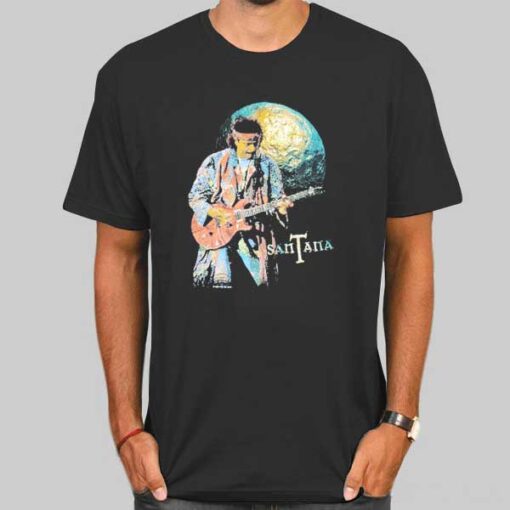 Guitarist Carlos Santana T Shirt Vintage