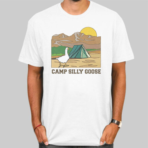 T Shirt White Vintage Camp Silly Goose