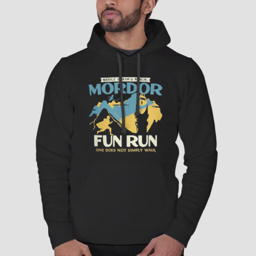 Hoodie Black Middle Earth's Annual Mordor Fun Run