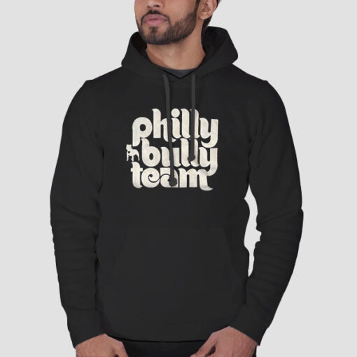 Hoodie Black Philly Bully Team Little Dog Graphic