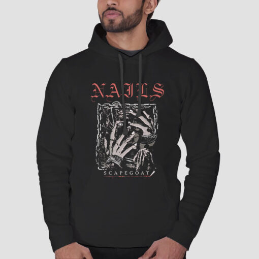 Hoodie Black Scary Scapegoat Death Nails