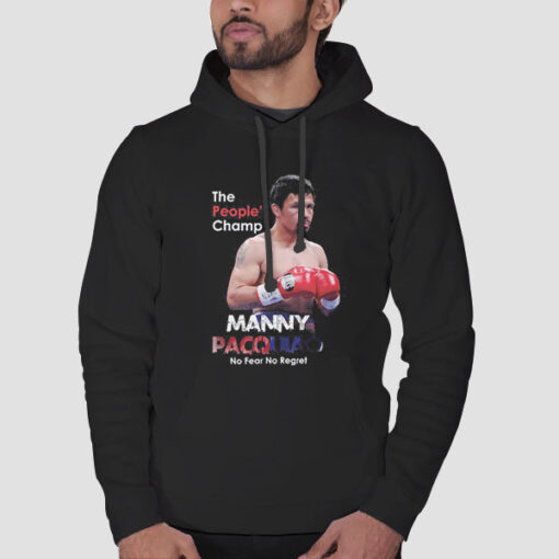 Hoodie Black Vintage Boxer Manny Pacquiao