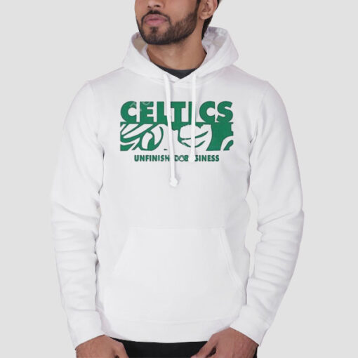 Hoodie White Inspired Boston Celtics Unfinished Business