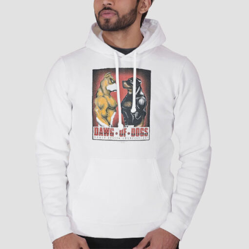 Hoodie White Vintage Dawg of Dogs Top Dawg 90s