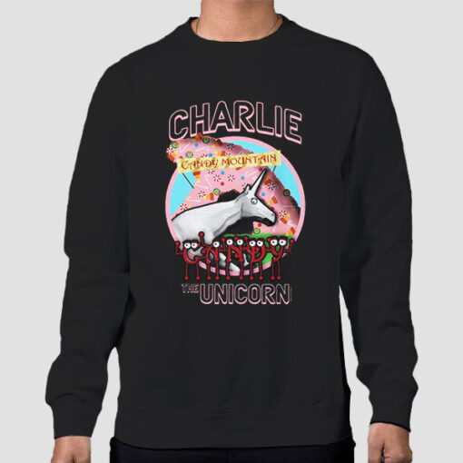Sweatshirt Black Candy Mountain Charlie the Unicorn