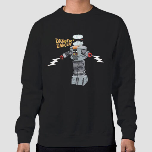 Sweatshirt Black Danger Danger b9 Robot