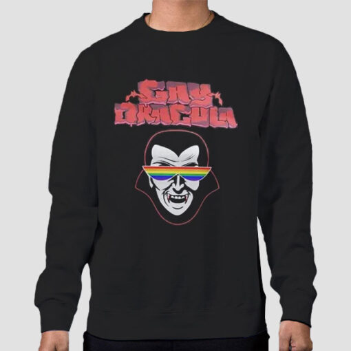 Sweatshirt Black Dracula Sunglasses Gay Lgbt