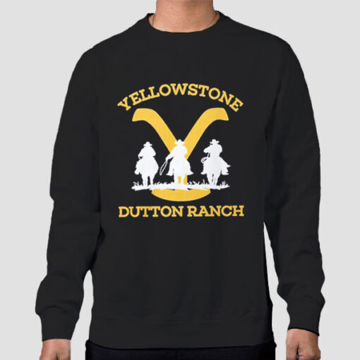 Sweatshirt Black Graphic Yellowstone Dutton Ranch