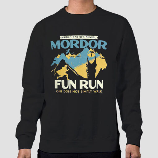 Sweatshirt Black Middle Earth's Annual Mordor Fun Run