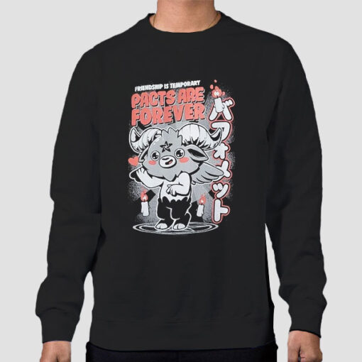 Sweatshirt Black Pacts Are Forever Baphomet