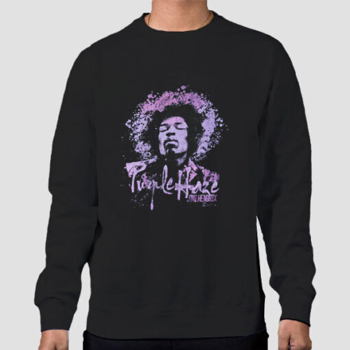 Sweatshirt Black Purple Haze Vintage Jimi Hendrix