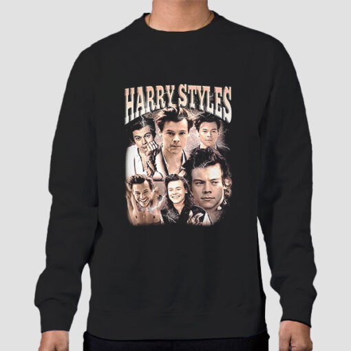 Sweatshirt Black Retro Brown Harry Styles Vintage