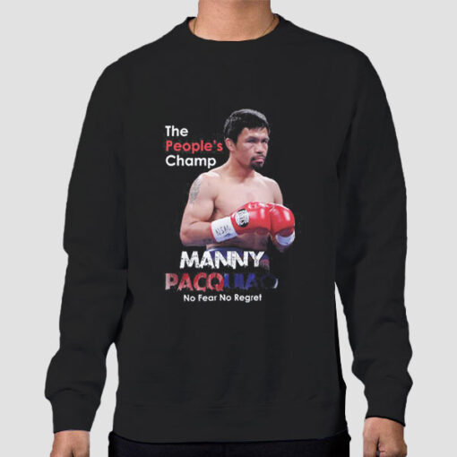 Sweatshirt Black Vintage Boxer Manny Pacquiao