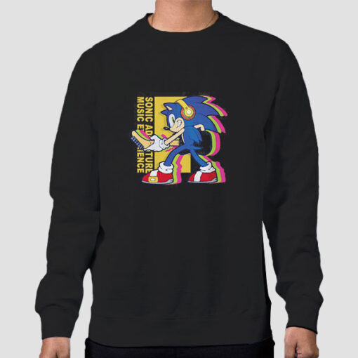 Sweatshirt Black Vintage Musical Sonic Adventure
