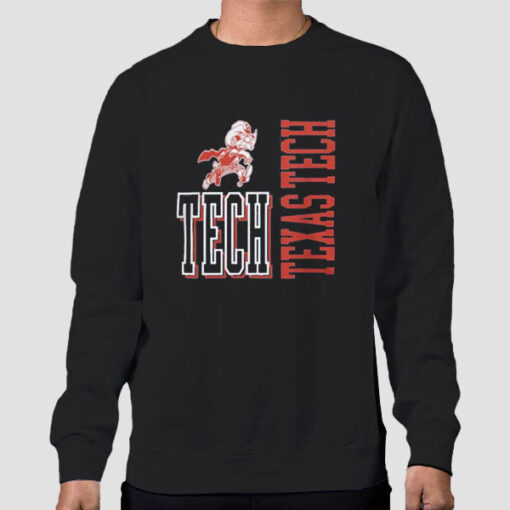 Sweatshirt Black Vintage Red Raiders Texas Tech