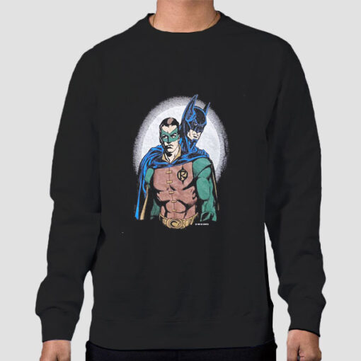 Sweatshirt Black Vintage Robin and Batman Forever