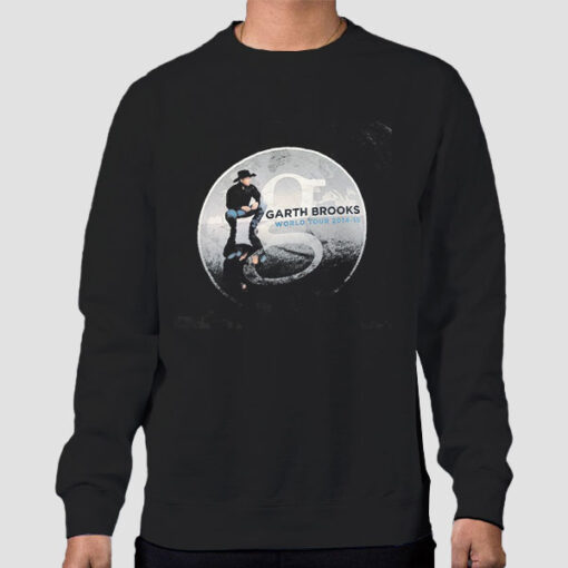 Sweatshirt Black Vintage World Tour 2014 Garth Brooks