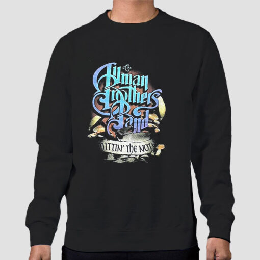 Sweatshirt Black Vtg Band Allman Brothers Vintage