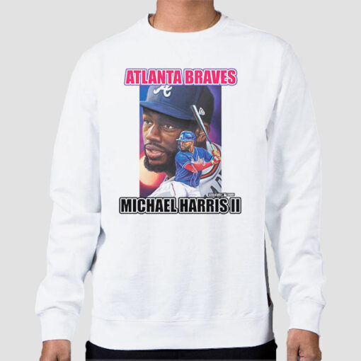 Sweatshirt White Atlanta Braves Homage Michael Harris Braves
