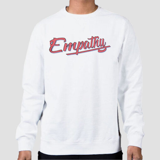 Sweatshirt White Classic Font Empathy
