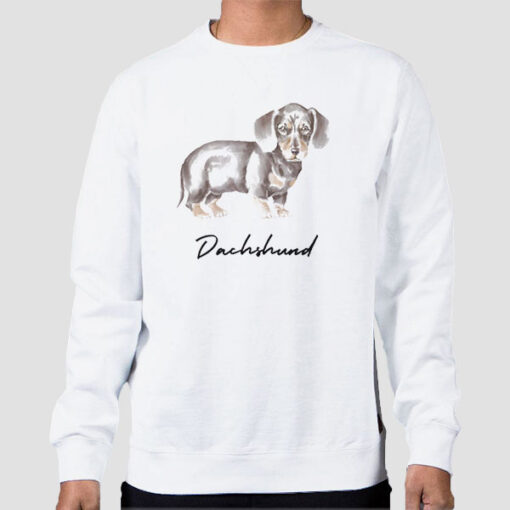 Sweatshirt White Funny Lover Dog Dachshund