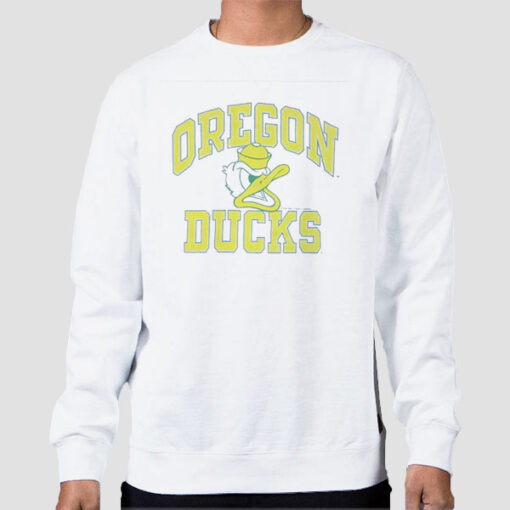 Sweatshirt White Head Duck Mascot Oregon Ducks
