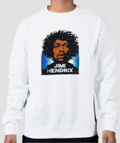 Sweatshirt White Parody Singer Jimi Hendrix Vintage