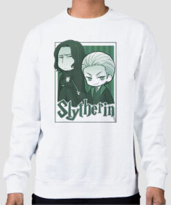 Sweatshirt White Slytherin Chibi Snape & Draco