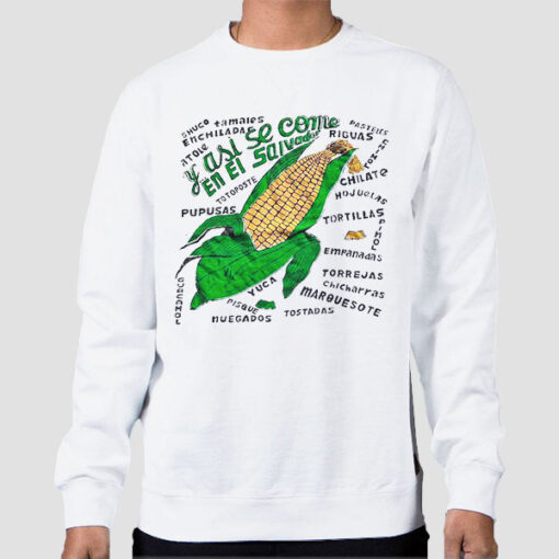 Sweatshirt White Vintage 90s Corn Pop