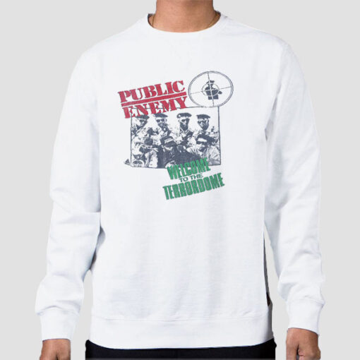 Sweatshirt White Vintage Album Public Enemy