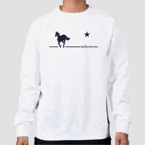 Sweatshirt White Vintage Classic Deftones Horse