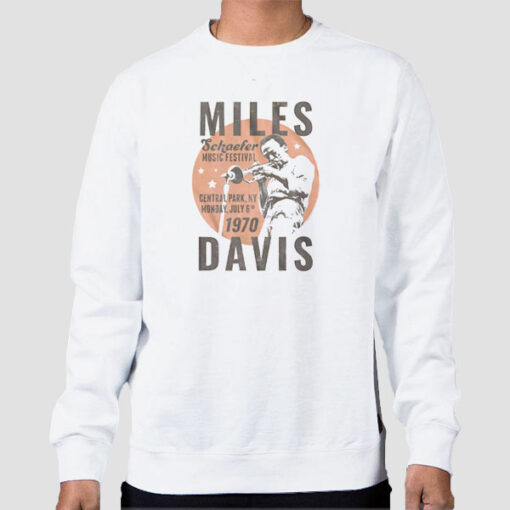 Sweatshirt White Vintage Jazz Music Miles Davis