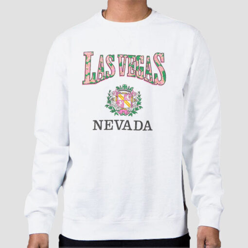 Sweatshirt White Vintage Las Vegas Casino Gambling Sin City Nevada