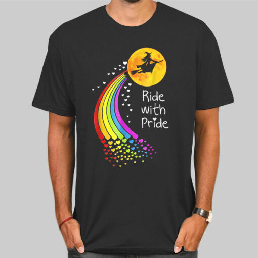Lgbt Witch Ride With Pride T Shirts