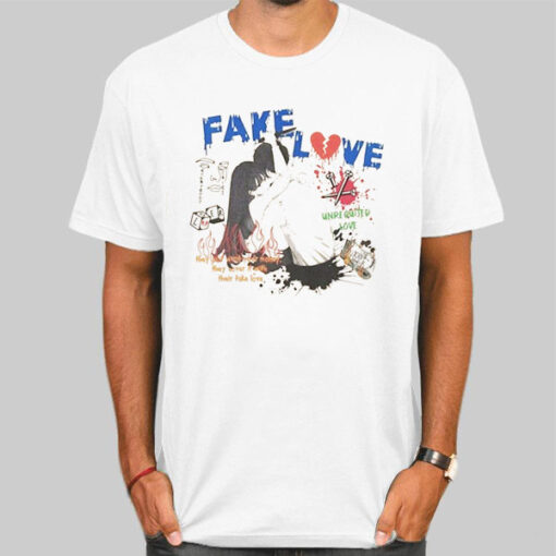 Graphic Anime Flare Fake Love Shirt