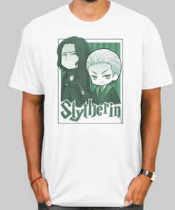 T Shirt White Slytherin Chibi Snape & Draco