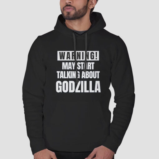 Hoodie Black Talking About Godzilla Monster Movie